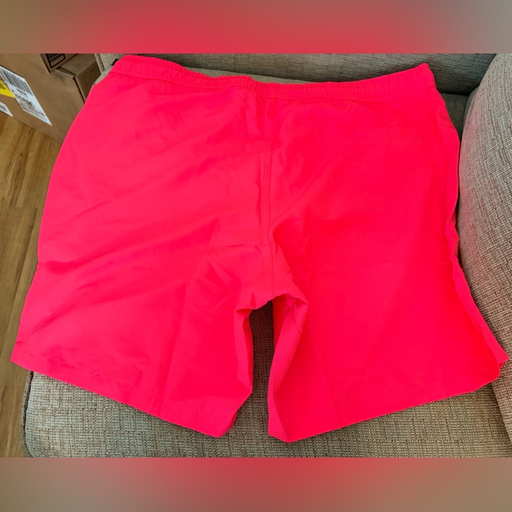 ZYIA Active Men’s Bright Tangerine Swimming Suit 7” Inseam W Drawstring